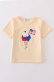 Ice cream flag sequin mom&me top