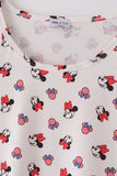 Character print bow applique mom&me dress
