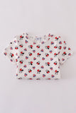 Character print bow applique mom&me dress