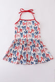 Bow print mom&me top