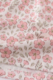 Pink pumpkin smocked floral ruffle pants set