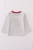 Alabama polka dot elephant french knot top