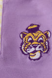 Purple LSU embroidery pants set