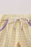 Purple LSU embroidery pants set