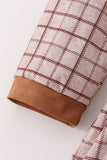 Brown plaid mom dress