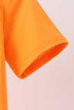 Orange ghost embroidery top
