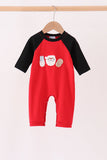 Red Milk Cookies French Knot Romper