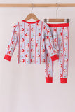 Blue santa claus bamboo pajama set