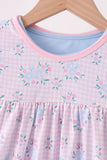 Pink floral bow 2pc set
