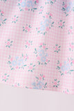 Pink floral bow 2pc set