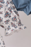 Teal floral smocked bloomer set
