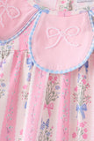 Pink Pearl Bow Floral Set