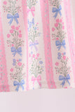 Pink Pearl Bow Floral Bloomer Set