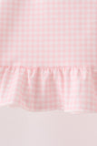 Pink cats Jack-O-Lantern applique ruffle pants set