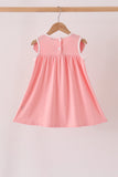 Pink pumpkin embroidery dress