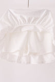 Pink pumpkin embroidery skorts set