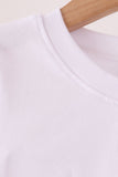 Blue pumpkin embroidery top