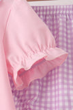 Pink goose embroidery ruffle bloomer set