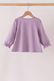 Purple goose embroidery top
