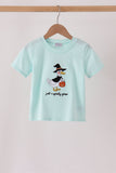Blue goose embroidery top