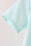 Blue goose embroidery top