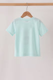 Blue goose embroidery top