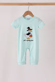Blue goose embroidery romper