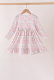Pink pumpkin ruffle dress
