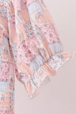 Pink pumpkin smocked mom&me dress