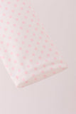 Pink santa claus dot applique ruffle romper