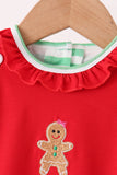 Red Gingerbread Tree Embroidery Bubble Set