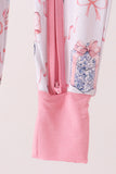 Pink nutcracker bamboo romper