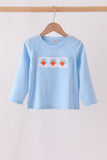 Blue Turkey Embroidery Top