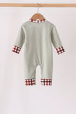 Sage Turkey Applique Romper