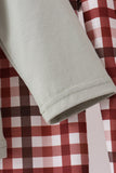 Sage Turkey Applique Plaid Pants Set