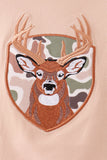 Camo Deer Applique Hoodie