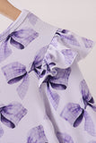 Purple Bow Zip Bamboo Dress