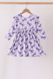 Purple Bow Zip Bamboo Dress