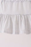 Navy football bow french knot skorts set