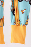 Construction Trucks Zip Bamboo Romper