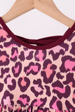 Pink leopard bamboo pants set