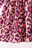 Pink leopard bamboo pants set