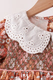 Floral Smocked Lace Pants Set