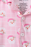 Pink Santa Bamboo Pajama Set