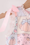Pink pumpkin ruffle bubble
