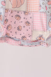 Pink pumpkin ruffle bubble
