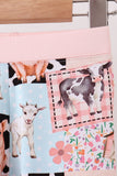 Pink Farm Animals Bamboo Pajama Set