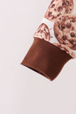 Brown Milk Cookie Print Romper