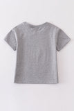 Gray blank basic t-shirt Adult Kids and baby bubble