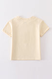 Beige blank basic t-shirt Adult Kids and baby bubble